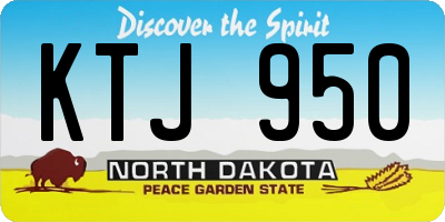 ND license plate KTJ950