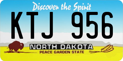 ND license plate KTJ956