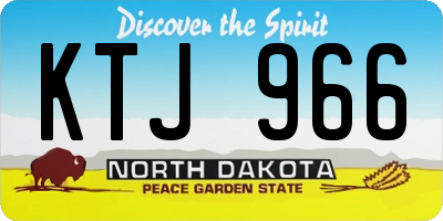 ND license plate KTJ966