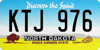 ND license plate KTJ976