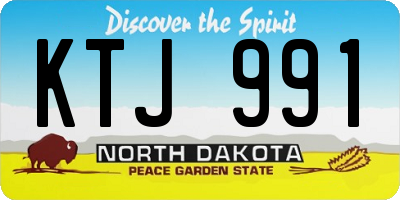 ND license plate KTJ991