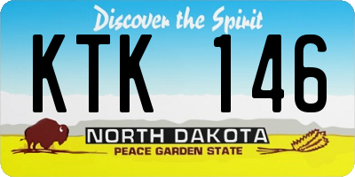 ND license plate KTK146