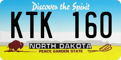 ND license plate KTK160