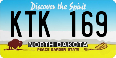 ND license plate KTK169