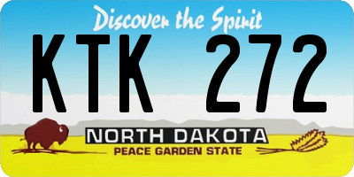 ND license plate KTK272