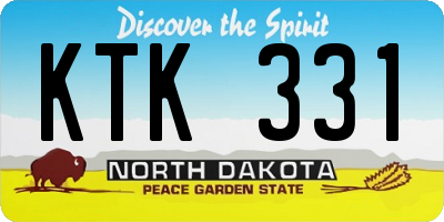 ND license plate KTK331