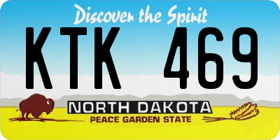 ND license plate KTK469