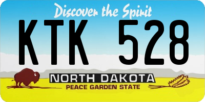 ND license plate KTK528