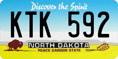 ND license plate KTK592