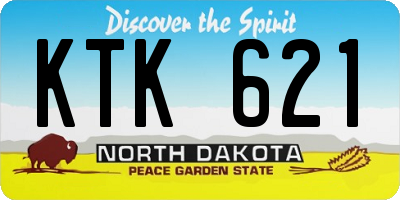 ND license plate KTK621