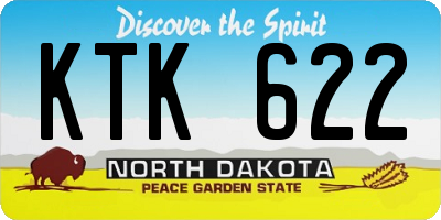 ND license plate KTK622