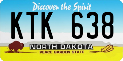 ND license plate KTK638