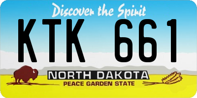 ND license plate KTK661