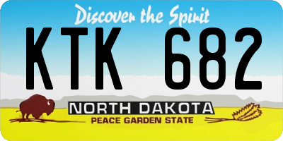 ND license plate KTK682