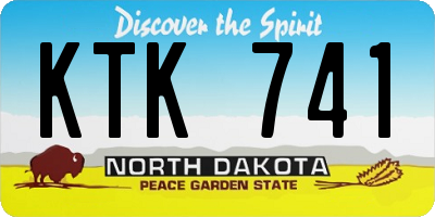 ND license plate KTK741