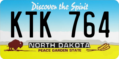 ND license plate KTK764