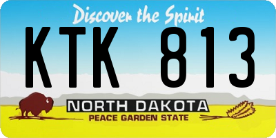 ND license plate KTK813