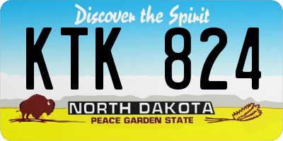 ND license plate KTK824