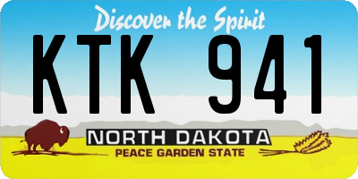 ND license plate KTK941