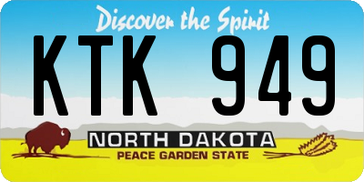 ND license plate KTK949