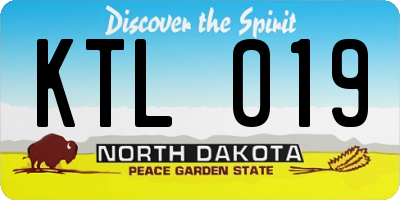ND license plate KTL019