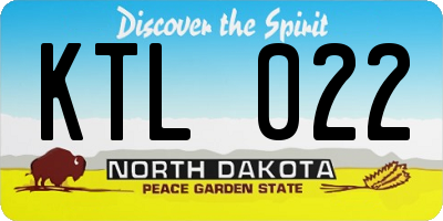 ND license plate KTL022