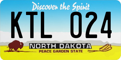 ND license plate KTL024