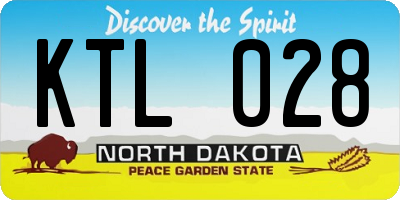 ND license plate KTL028