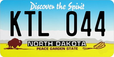 ND license plate KTL044