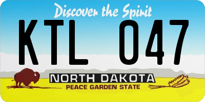 ND license plate KTL047