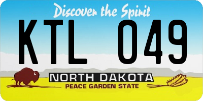 ND license plate KTL049