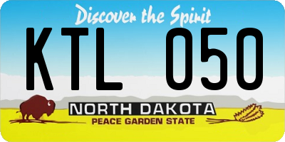 ND license plate KTL050