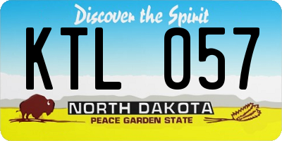 ND license plate KTL057