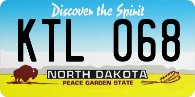 ND license plate KTL068