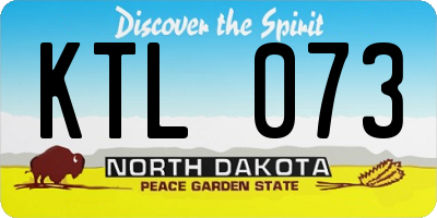 ND license plate KTL073