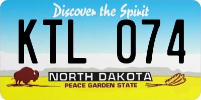 ND license plate KTL074