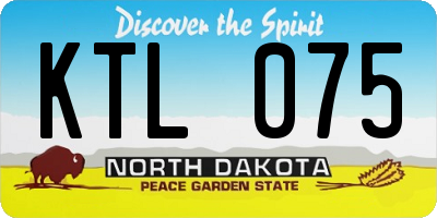 ND license plate KTL075