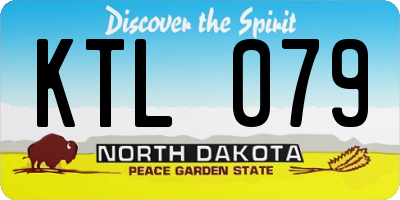 ND license plate KTL079