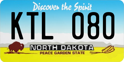 ND license plate KTL080