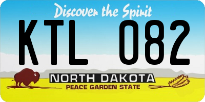 ND license plate KTL082