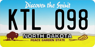 ND license plate KTL098