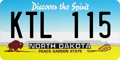 ND license plate KTL115
