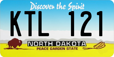 ND license plate KTL121