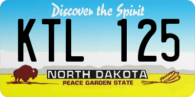 ND license plate KTL125