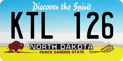 ND license plate KTL126