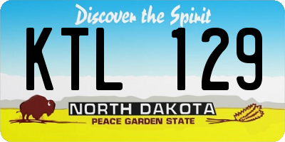 ND license plate KTL129