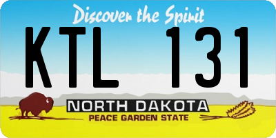 ND license plate KTL131