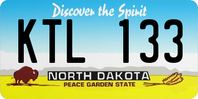 ND license plate KTL133