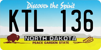 ND license plate KTL136