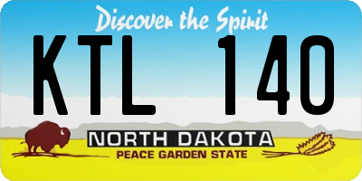 ND license plate KTL140
